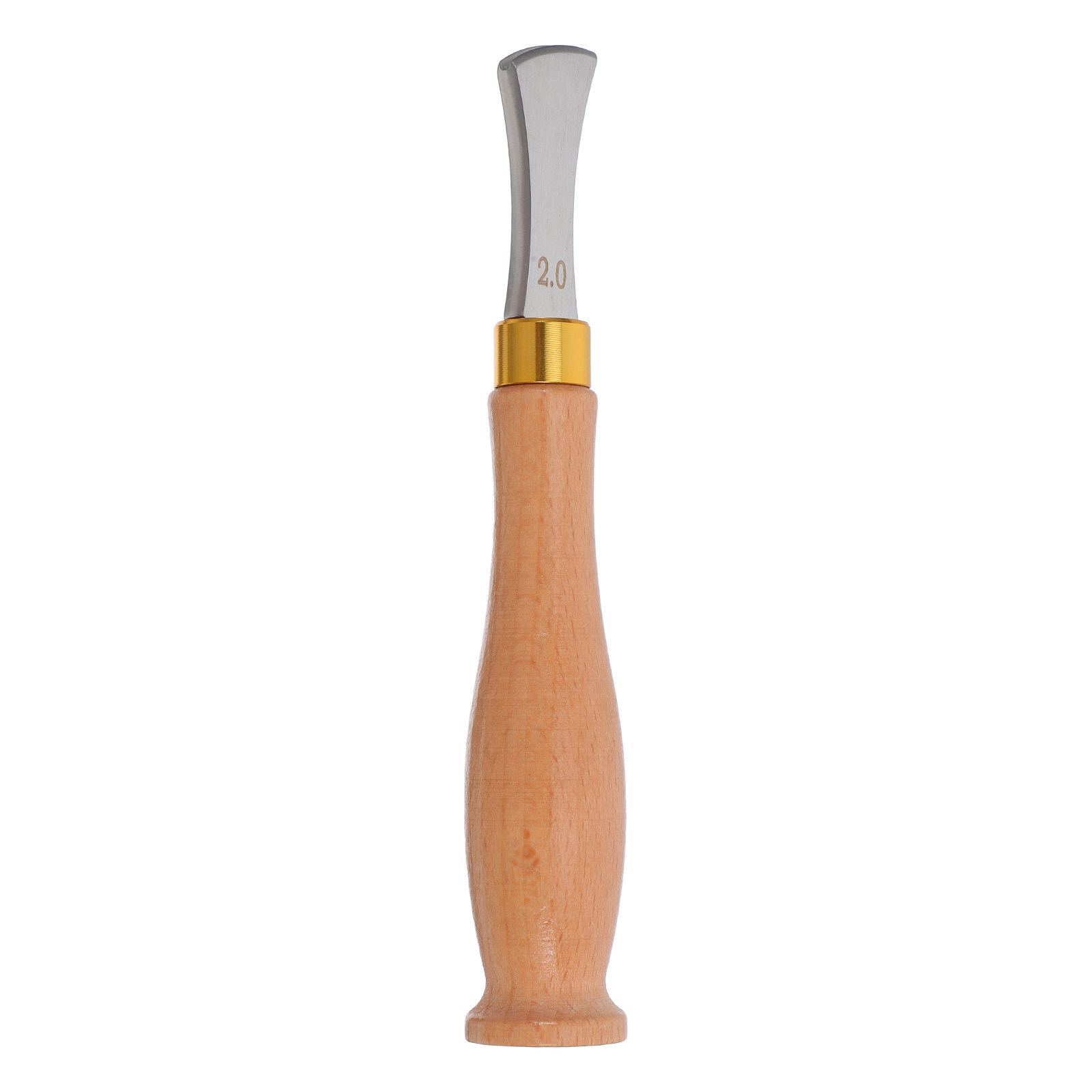 Leatherwork Edge Creaser - เครื่องมือทำขอบโค้ง สแตนเลส 2 มม. ด้ามไม้ เครื่องมือทำหนังสำหรับสายเข็มขัด