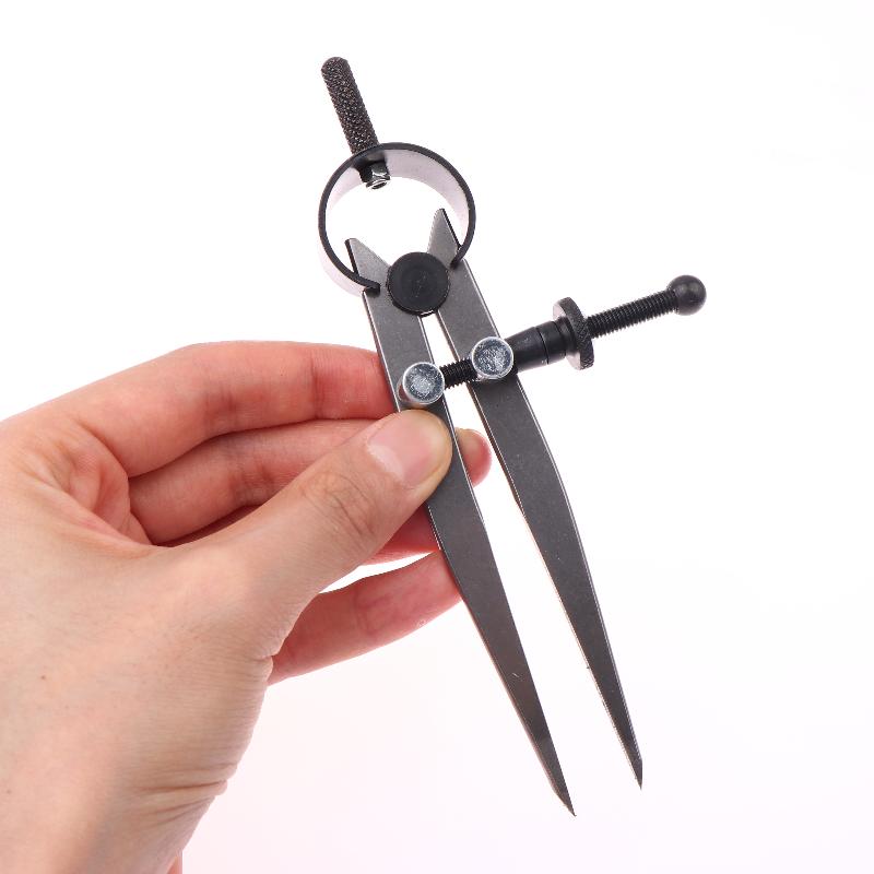 Leatherwork Edge Creaser - เครื่องมือวัดระยะแบบปรับได้ 1 ชิ้น พร้อมสปริงและเข็มวงเวียน สำหรับทำเครื่องหมายขอบหนัง เหมาะสำหรับงานหนัง