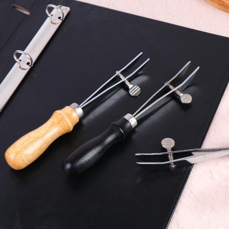 Leatherwork Edge Creaser - เครื่องมือทำหนังปรับได้ 0 ถึง 10 มม. พร้อมด้ามไม้
