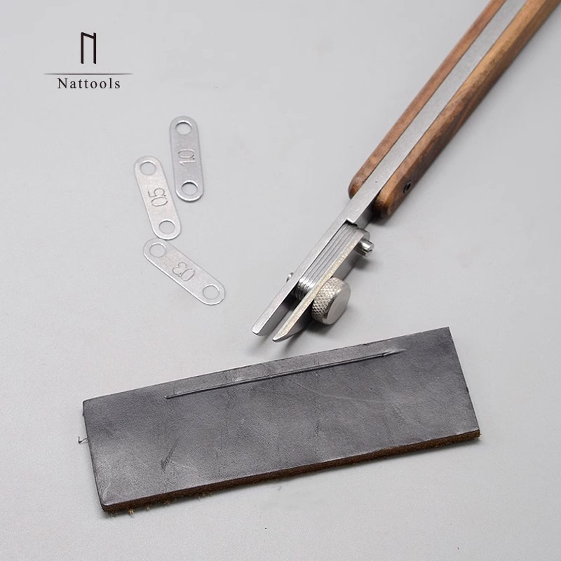 Leatherwork Edge Creaser - Nattools ปรับหนัง Edge Creaser เครื่องมือ 2.0-5.8