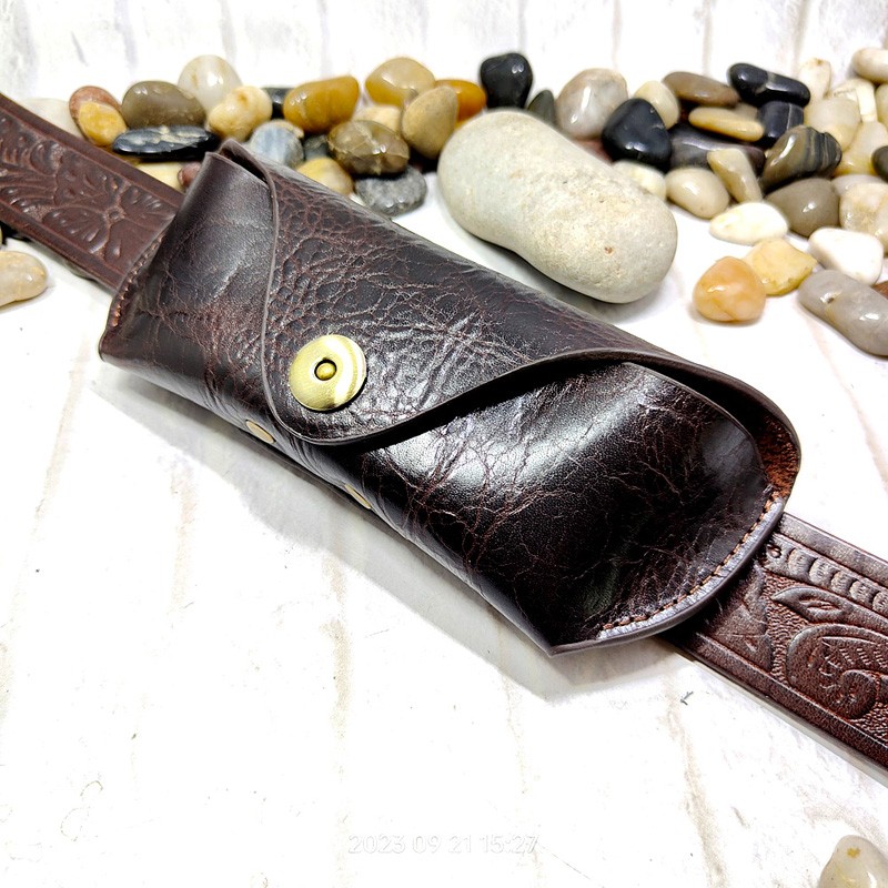 Leatherwork Fasteners - Blongk แว่นตากระเป๋าเอวกระเป๋าหนังแท้แว่นตากันแดดกล่องกระเป๋าเข็มขัดแพ็คแบบพกพาผู้ชายผู้หญิง YJHd-55