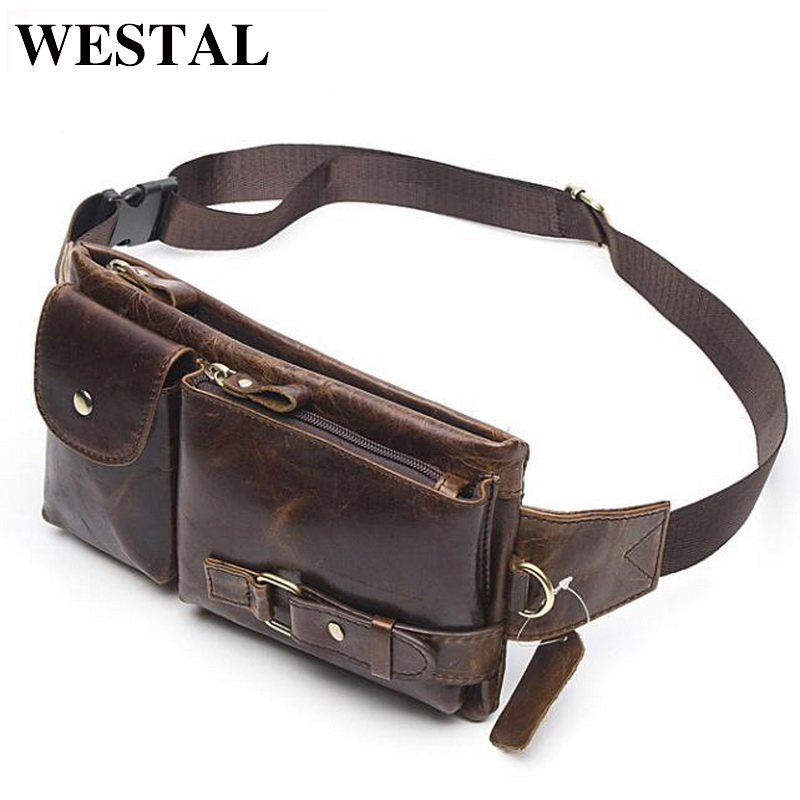Leatherwork Fasteners - WESTAL ของแท้หนังเอวชายเอวกระเป๋า Fanny Pack กระเป๋าเข็มขัดกระเป๋าเดินทางเอวแพ็คชายเอวเล็กกระเป๋าหนัง
