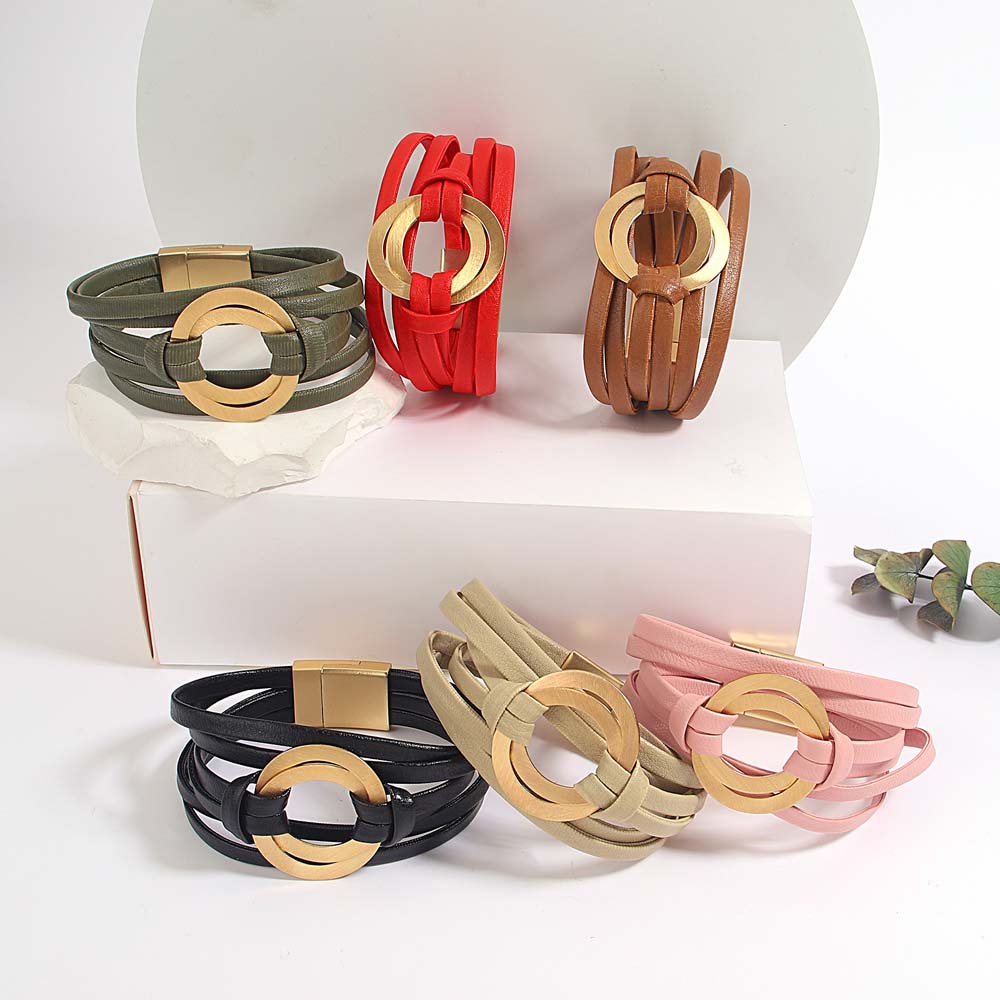 Amorcome คลาสสิกวงกลมโลหะสร้อย - Leatherwork Rings บทวิจารณ์และราคา