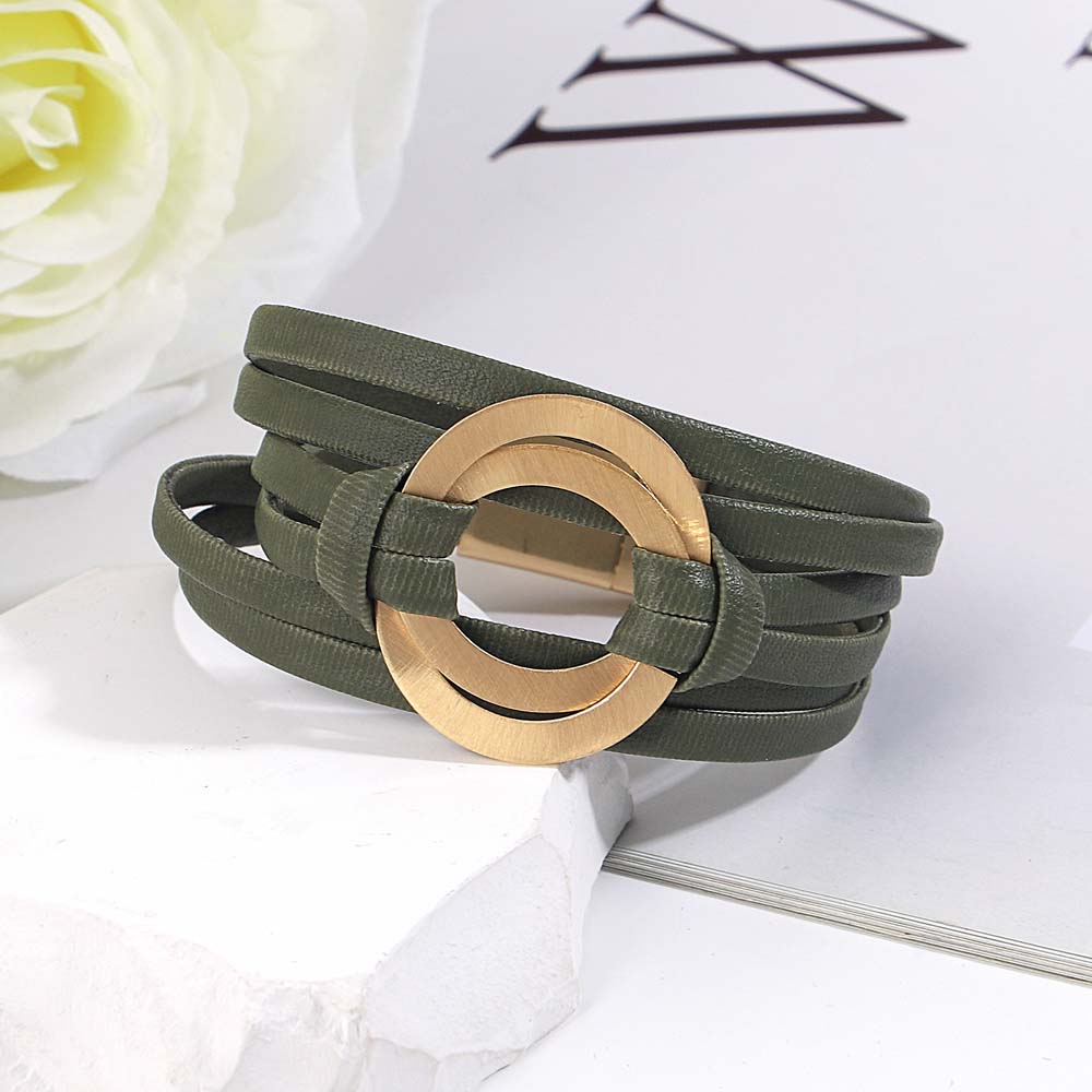 Amorcome คลาสสิกวงกลมโลหะสร้อย - Leatherwork Rings บทวิจารณ์และราคา