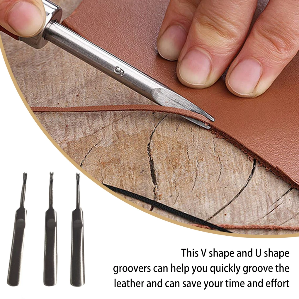 ชุดเครื่องมือทำร่องหนัง 3 ชิ้น - Leatherwork Edge Creaser บทวิจารณ์และราคา