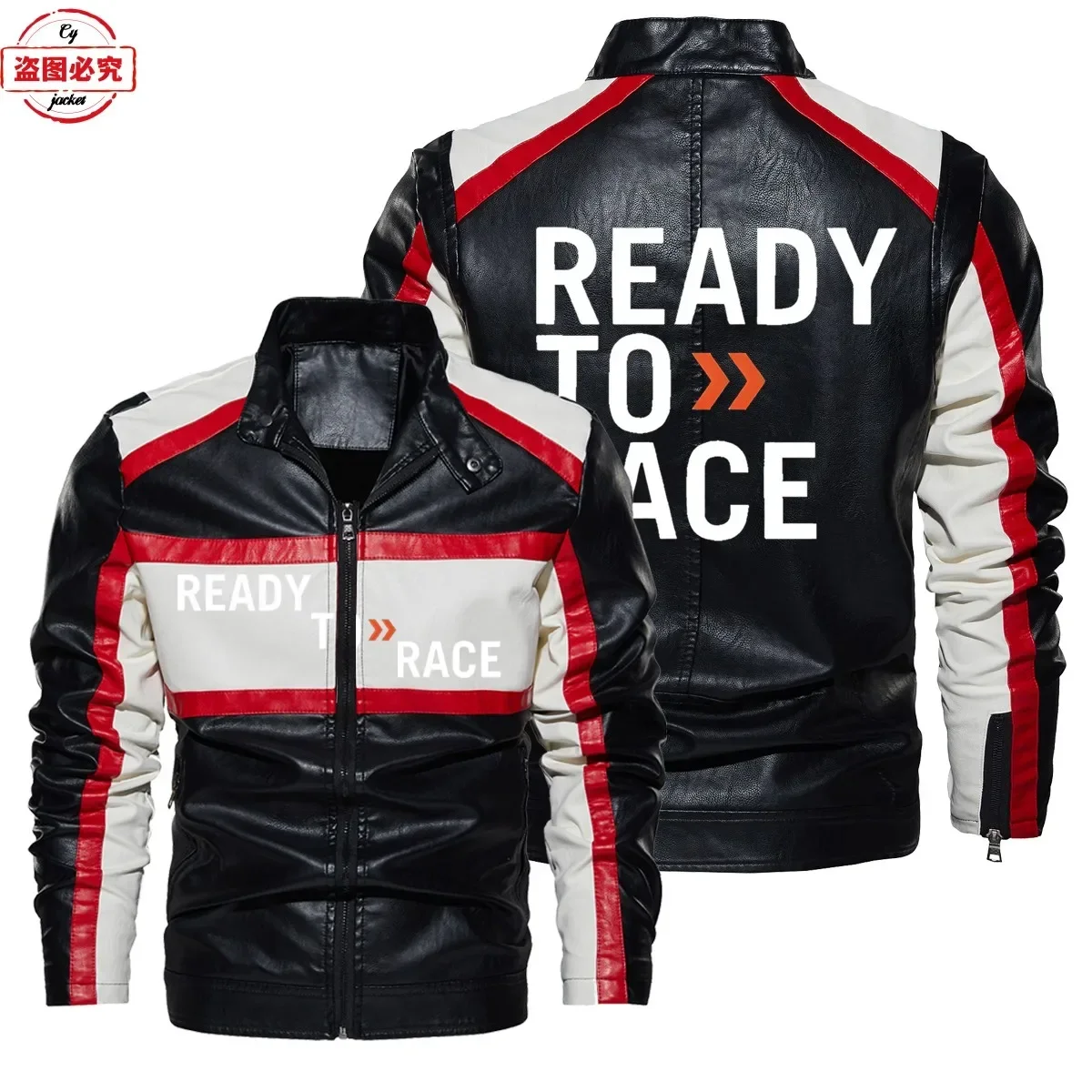 เสื้อแจ็คเก็ตหนัง PU แบบมีฮู้ด - Leather Work Jacket With Hood บทวิจารณ์และราคา