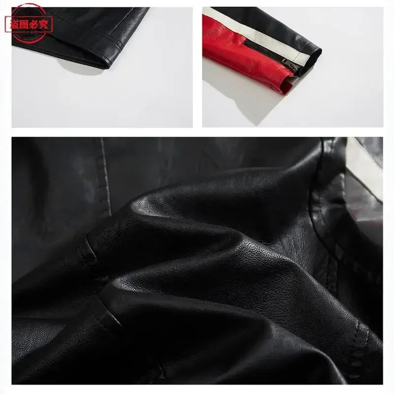 เสื้อแจ็คเก็ตหนัง PU แบบมีฮู้ด - Leather Work Jacket With Hood บทวิจารณ์และราคา