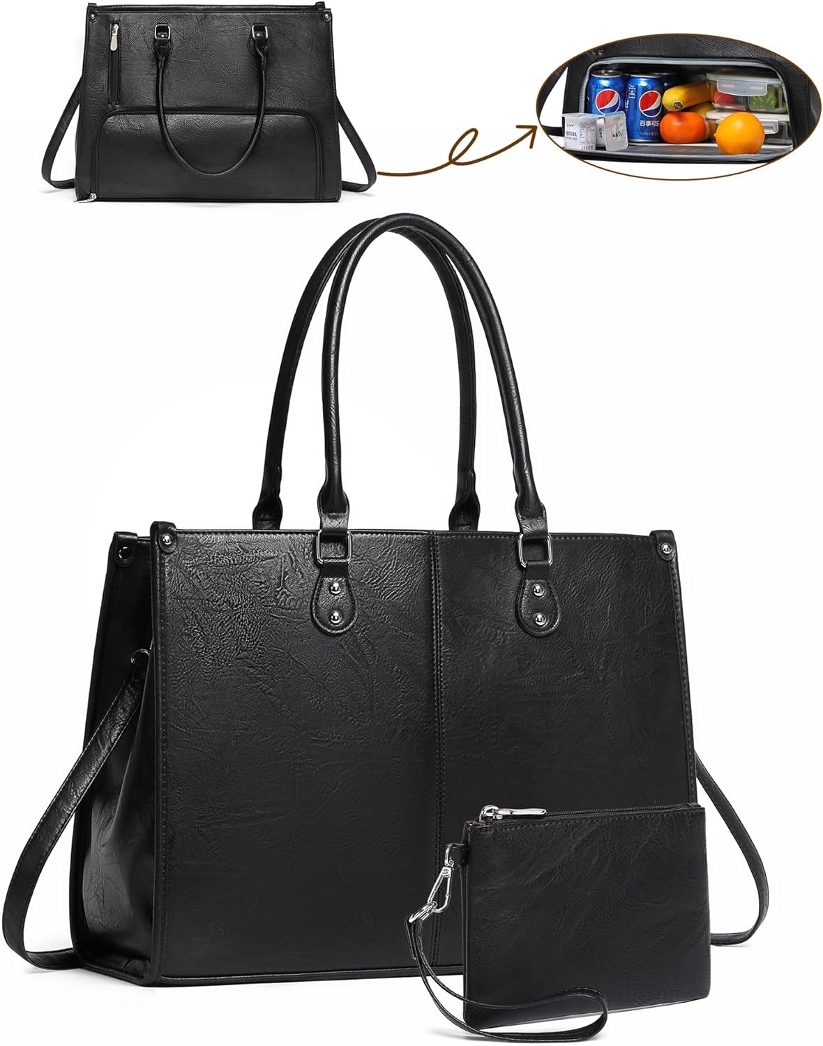 กระเป๋าใส่แล็ปท็อป 2 in 1 พร้อ - Leather Work Laptop Bag บทวิจารณ์และราคา
