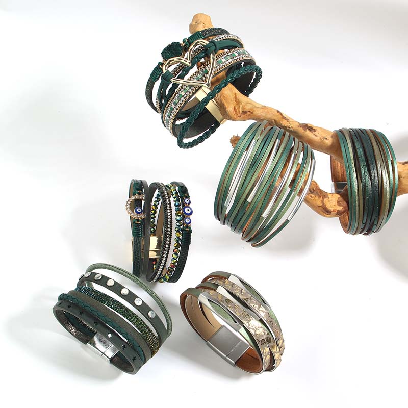 Amorcome โบฮีเมีย Evil Eye Hea - Leatherwork Rings บทวิจารณ์และราคา