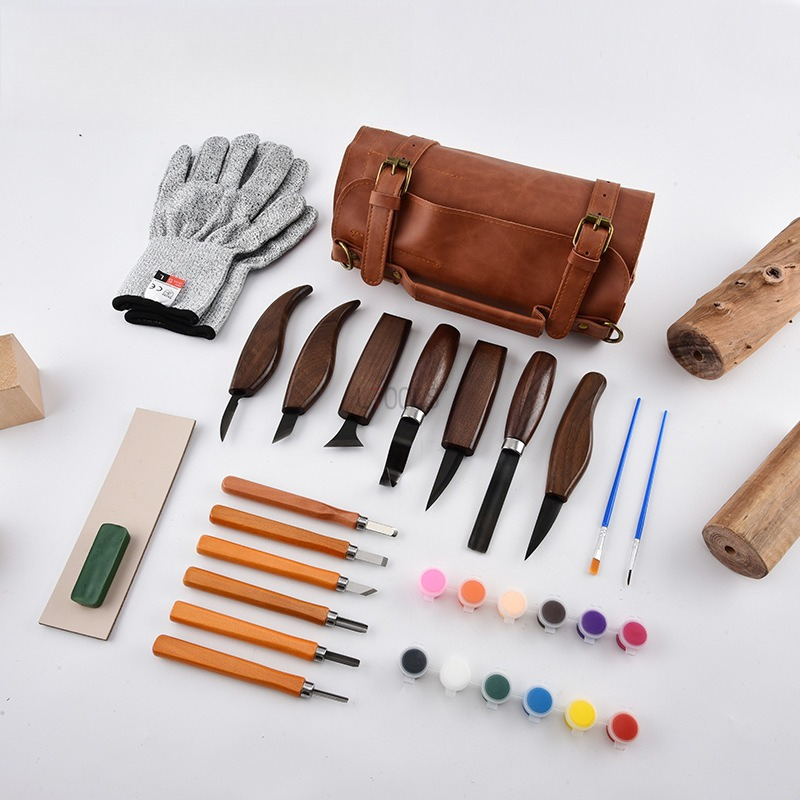 ชุดเครื่องมือแกะสลักไม้แบบดีลั - Beginner Leatherwork Kit บทวิจารณ์และราคา