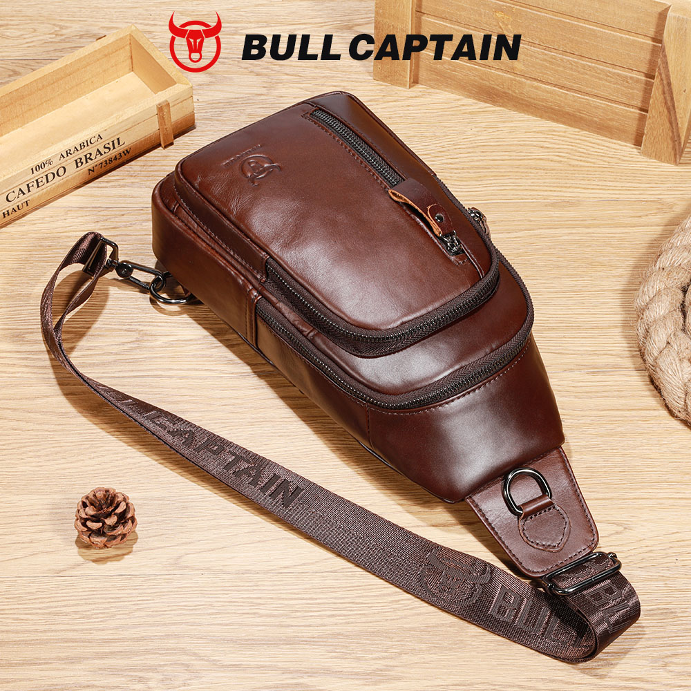 กระเป๋าหนังแท้ BULLCAPTAIN กระ - Leather Work Laptop Bag บทวิจารณ์และราคา