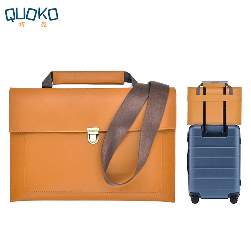 PUหนังแล็ปท็อปกระเป๋าโน้ตบุ๊คส - Leather Work Laptop Bag บทวิจารณ์และราคา