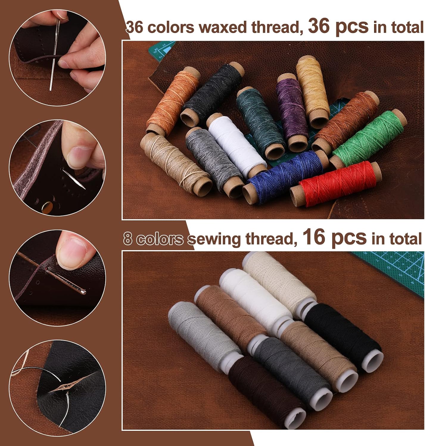 ชุดเครื่องมือทำงานหนัง 628 ชิ้ - Beginner Leatherwork Kit บทวิจารณ์และราคา