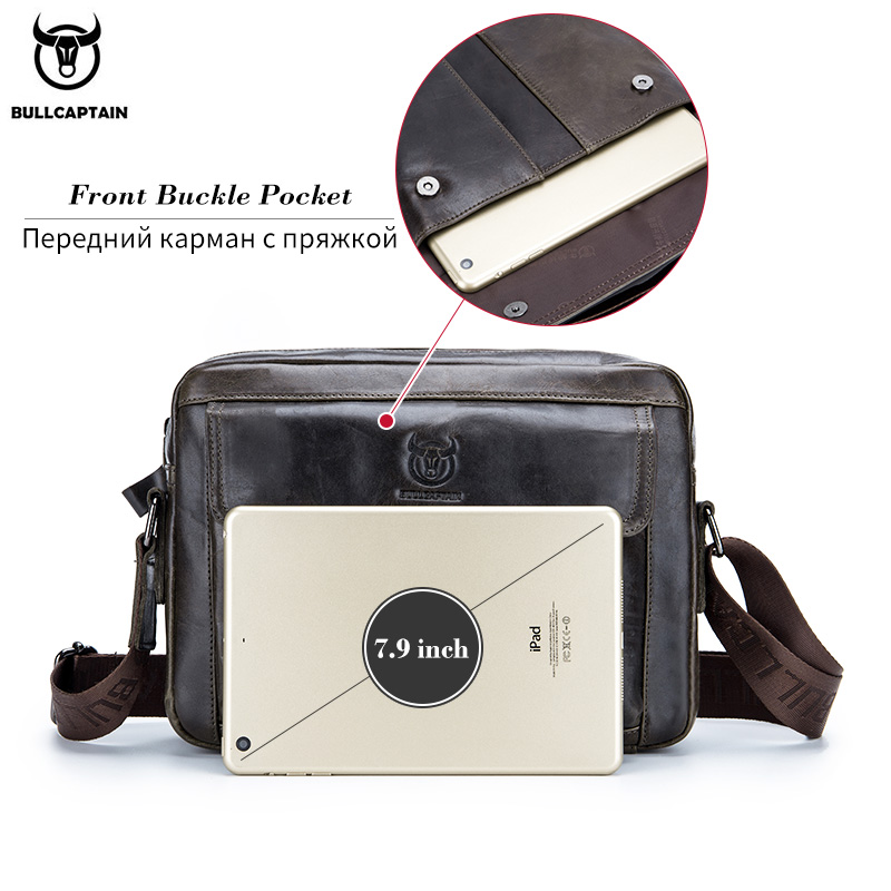 BULLCAPTAIN ของแท้หนังผู้ชายกร - Leather Work Laptop Bag บทวิจารณ์และราคา