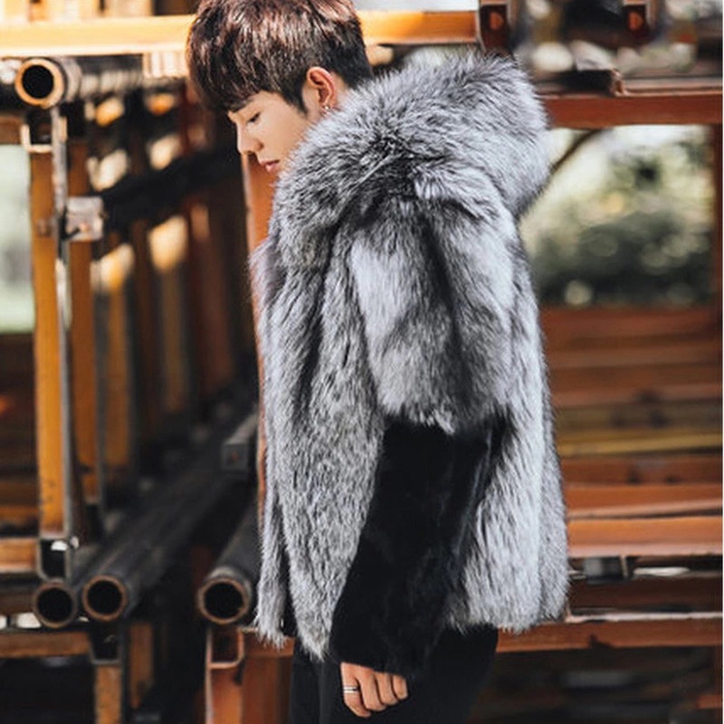 เสื้อโค้ทขนเฟอร์เทียมผู้ชาย ปี - Leather Work Jacket With Hood บทวิจารณ์และราคา