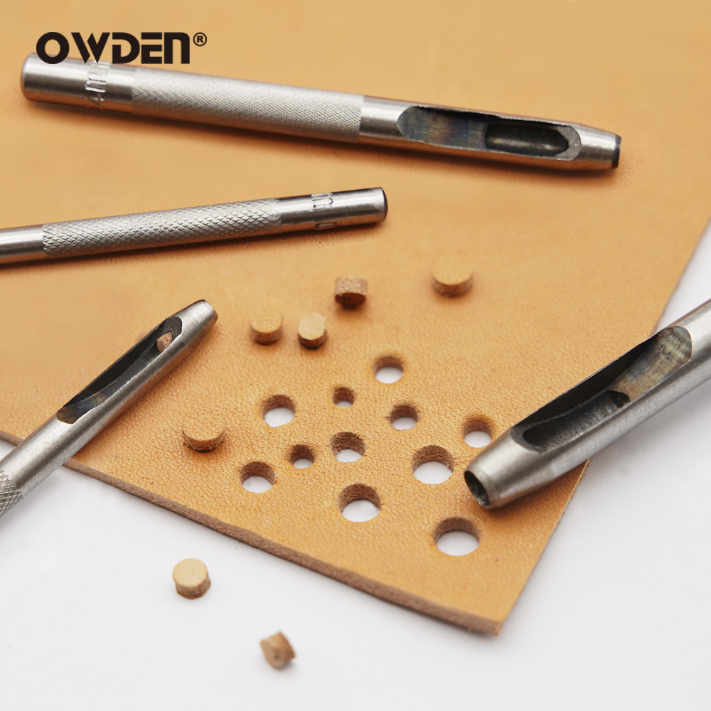 6pcs หนังเจาะรูเครื่องมือเหล็ก - Leatherwork Punching Tool บทวิจารณ์และราคา