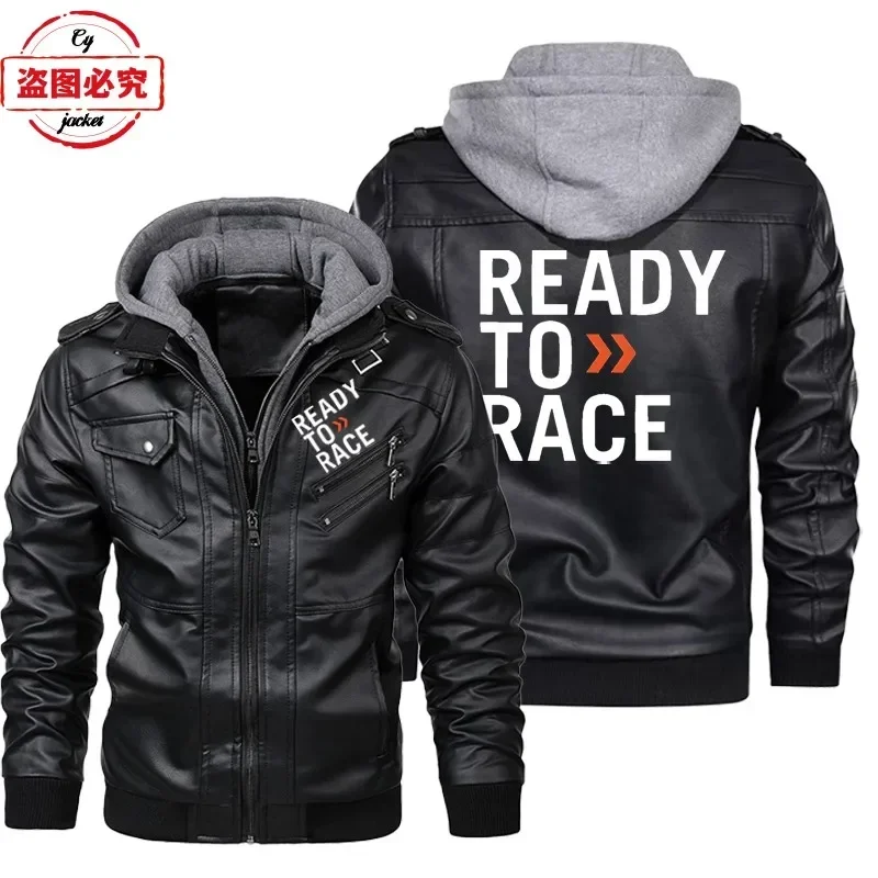 เสื้อแจ็คเก็ตหนัง PU แบบมีฮู้ด - Leather Work Jacket With Hood บทวิจารณ์และราคา