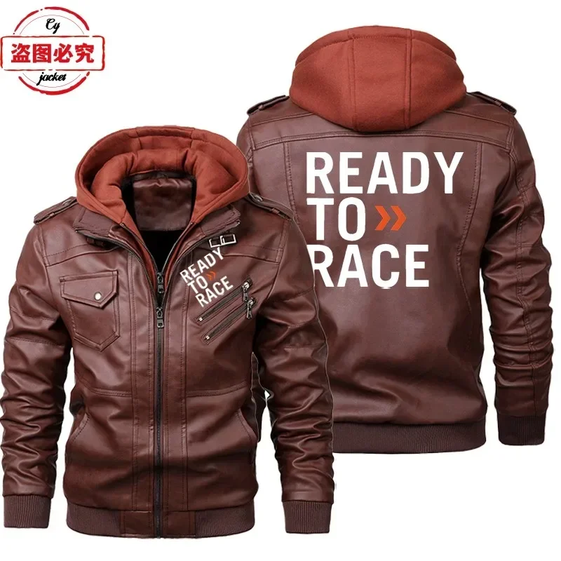 เสื้อแจ็คเก็ตหนัง PU แบบมีฮู้ด - Leather Work Jacket With Hood บทวิจารณ์และราคา