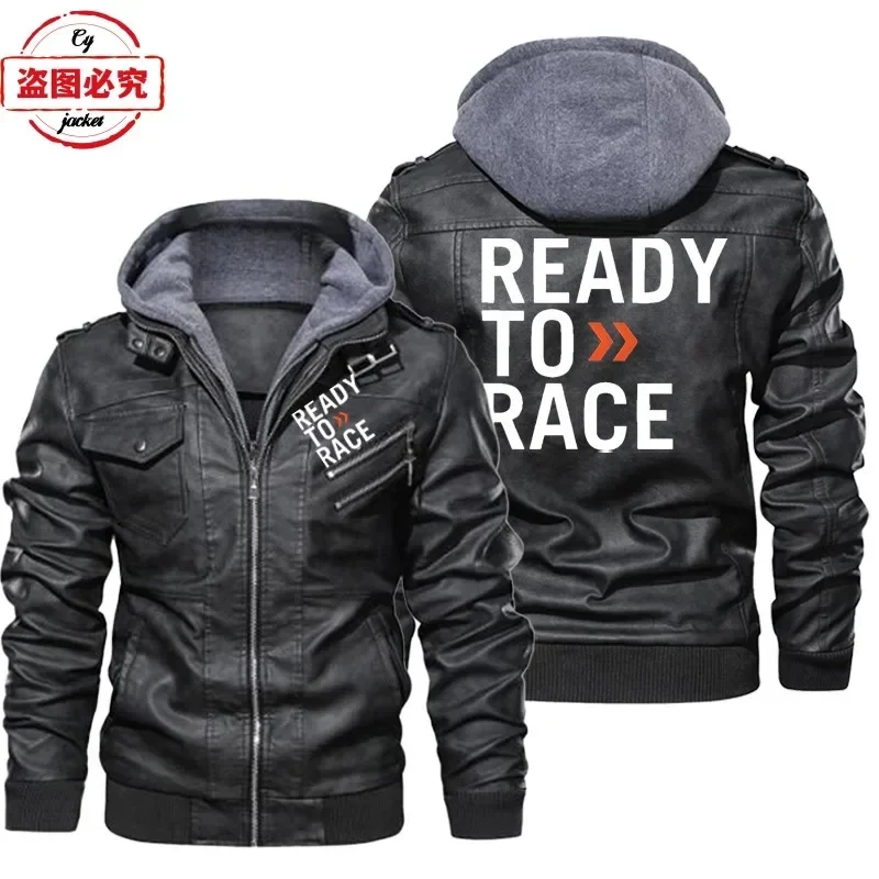 เสื้อแจ็คเก็ตหนัง PU แบบมีฮู้ด - Leather Work Jacket With Hood บทวิจารณ์และราคา