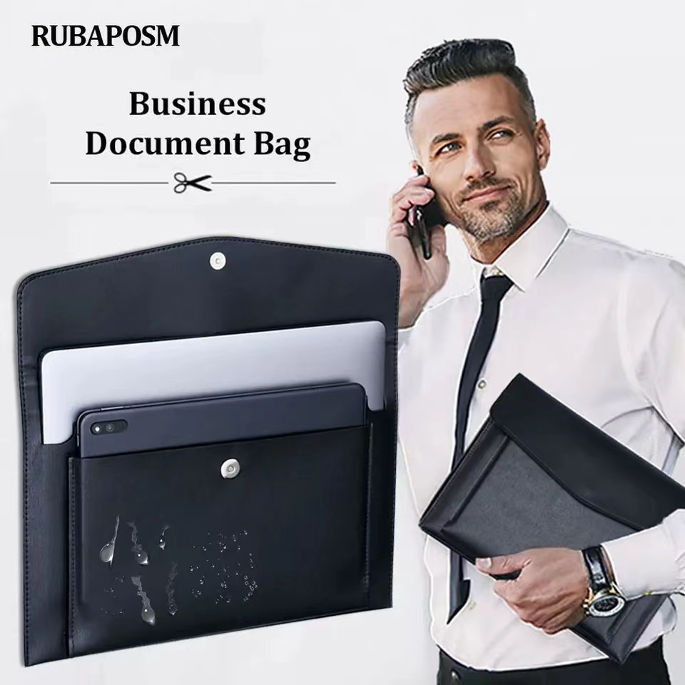 แฟ้มซองหนัง A4ความจุขนาดใหญ่กร - Leather Work Laptop Bag บทวิจารณ์และราคา