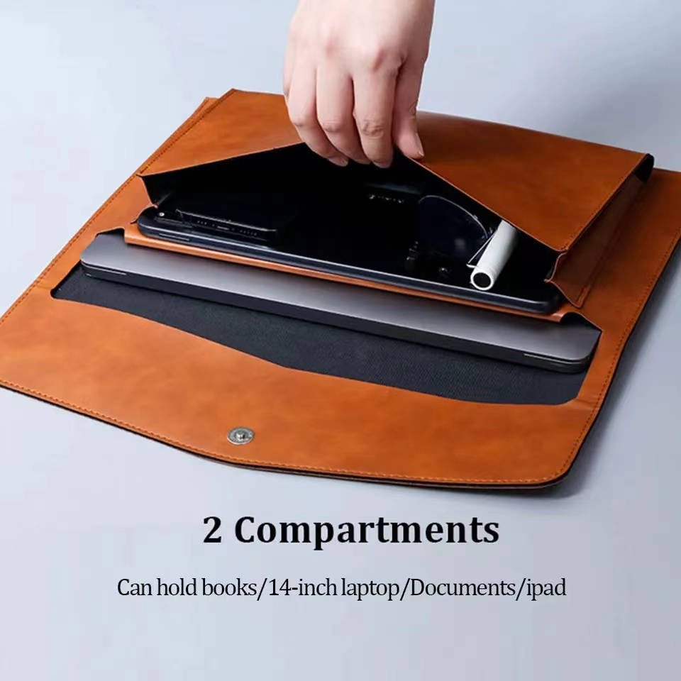 แฟ้มซองหนัง A4ความจุขนาดใหญ่กร - Leather Work Laptop Bag บทวิจารณ์และราคา