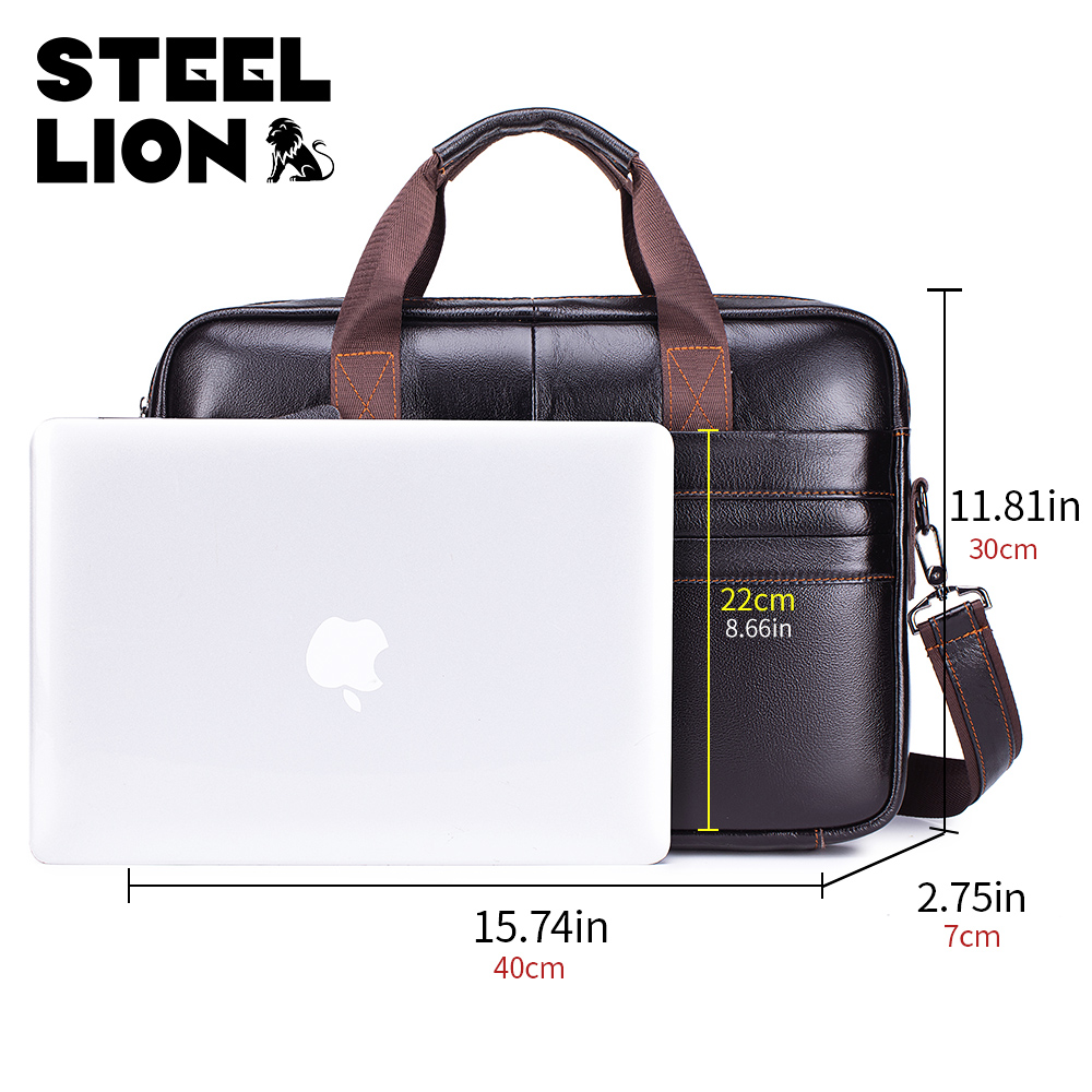 STEEL LION กระเป๋าเอกสารผู้ชาย - Leather Work Laptop Bag บทวิจารณ์และราคา