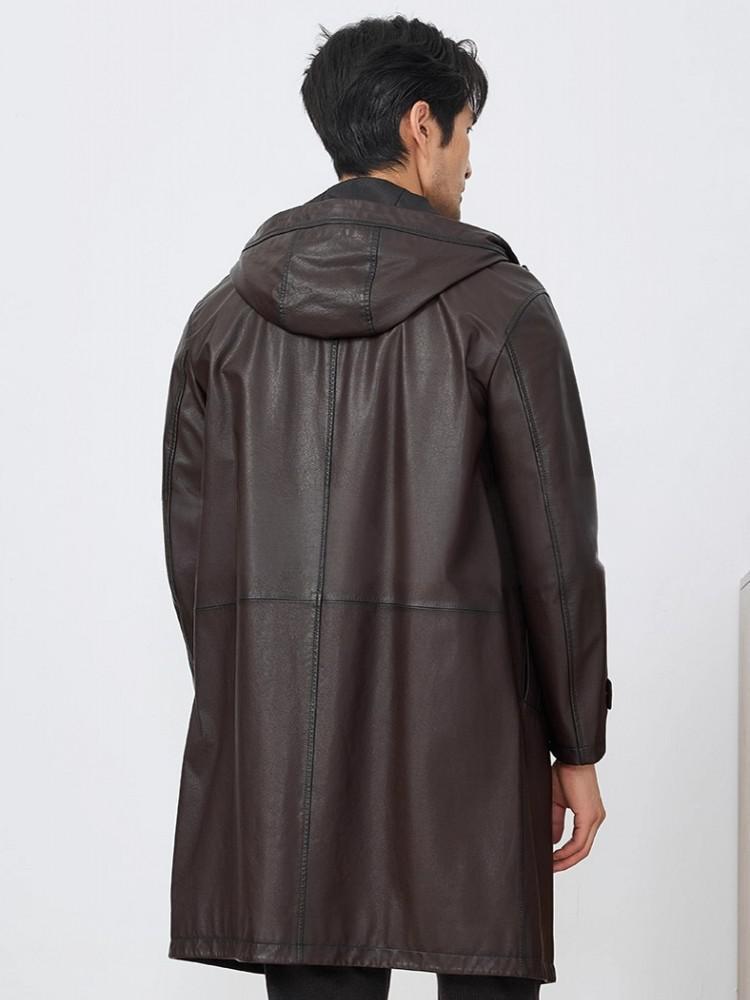 เสื้อแจ็คเก็ตหนังวัวแท้ทรงยาวม - Leather Work Jacket With Hood บทวิจารณ์และราคา