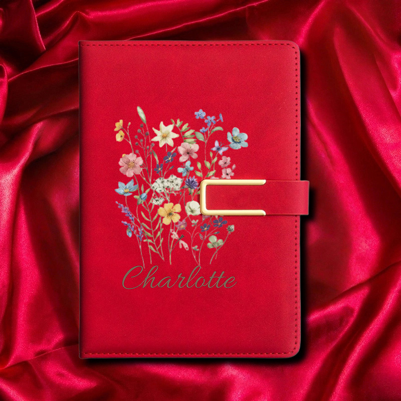 สมุดบันทึกปกแข็งหนังเทียมลายดอ - Leather Work Diary บทวิจารณ์และราคา