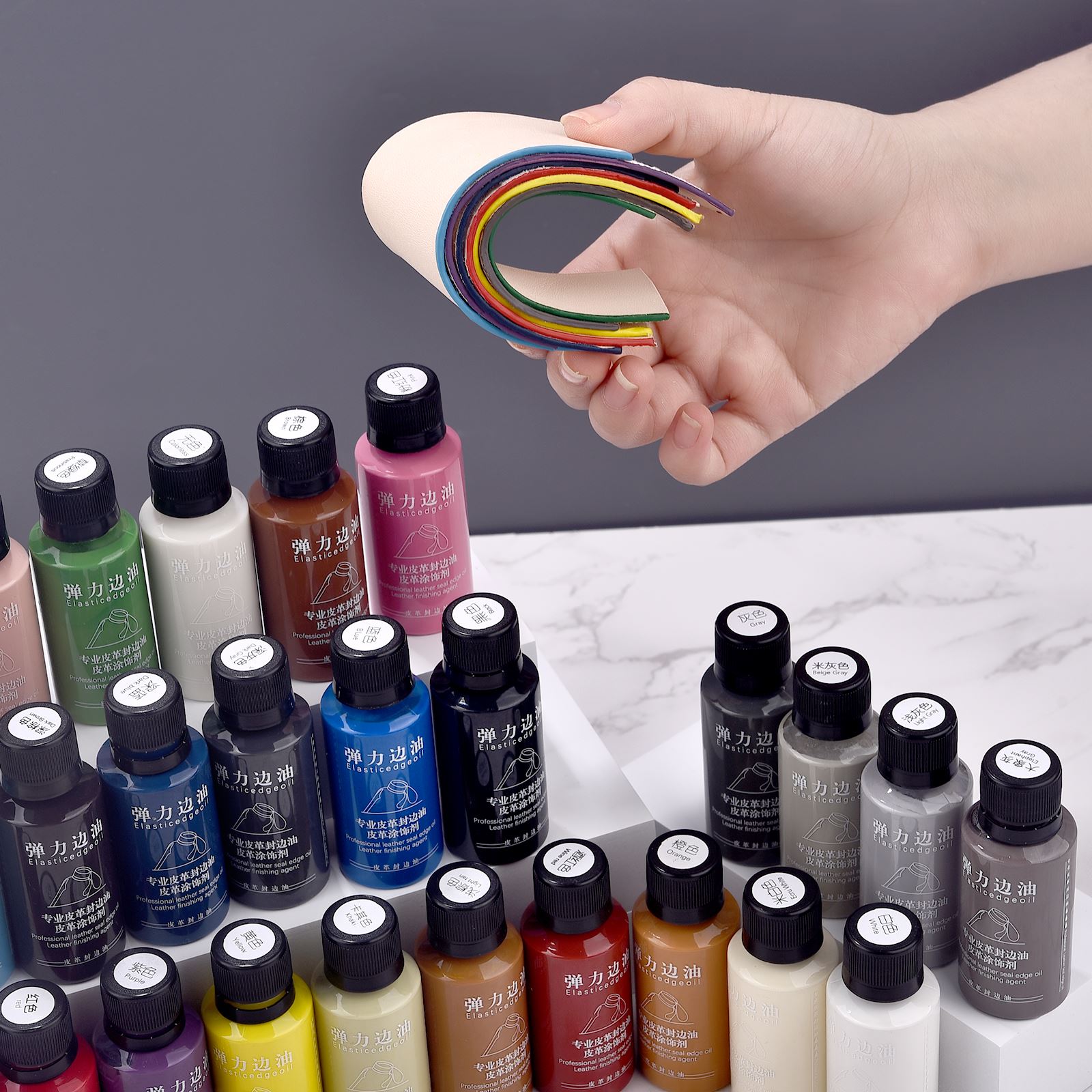 เสื้อโค้ทย้อมสีน้ำมันย้อมสีขอบ - Leather Dye Finish บทวิจารณ์และราคา