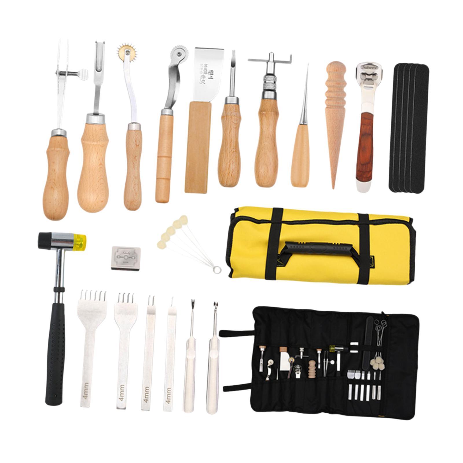 ชุดอุปกรณ์งานหนัง PU 29 ชิ้น อ - Beginner Leatherwork Kit บทวิจารณ์และราคา