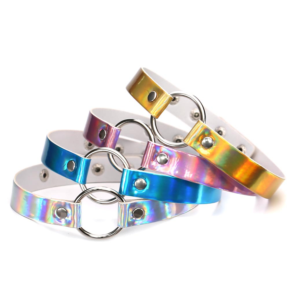 โกธิคนีออนสีปกหนังพั้งค์สีเงิน - Leatherwork Rings บทวิจารณ์และราคา