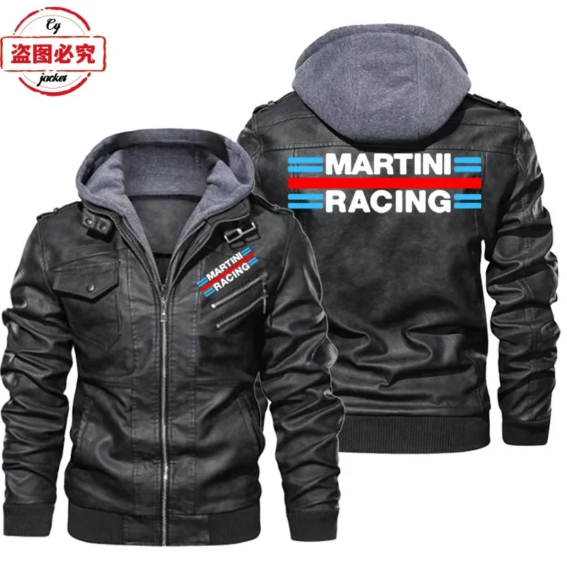 เสื้อแจ็คเก็ตหนังพียูพิมพ์ลายโ - Leather Work Jacket With Hood บทวิจารณ์และราคา
