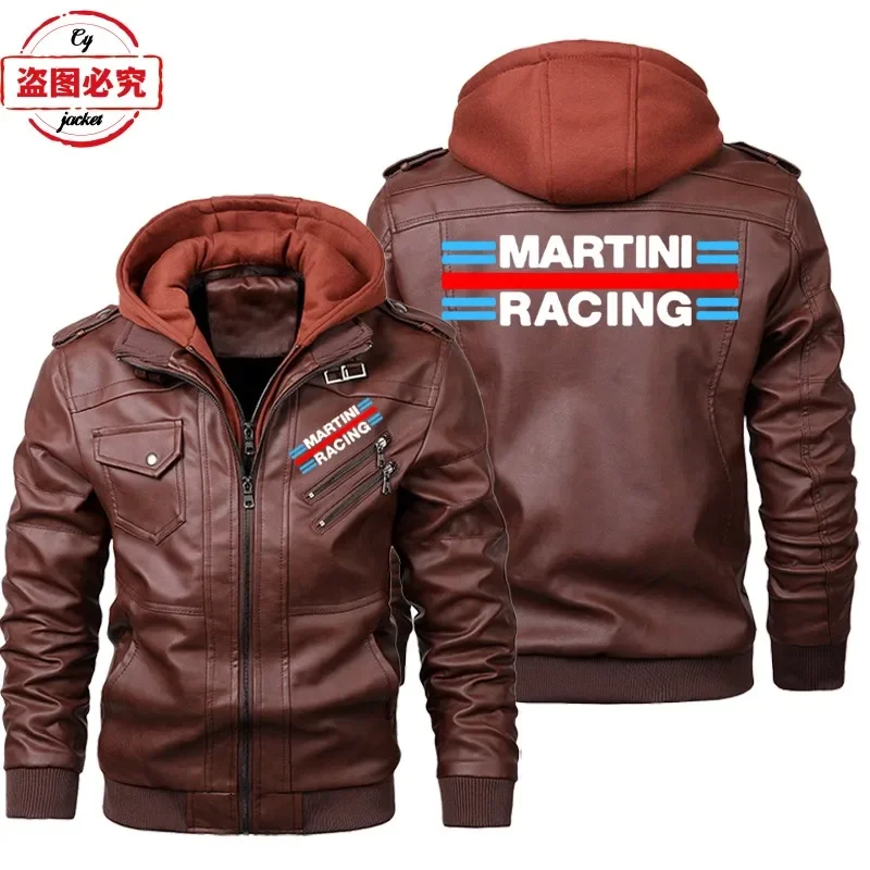 เสื้อแจ็คเก็ตหนังพียูพิมพ์ลายโ - Leather Work Jacket With Hood บทวิจารณ์และราคา