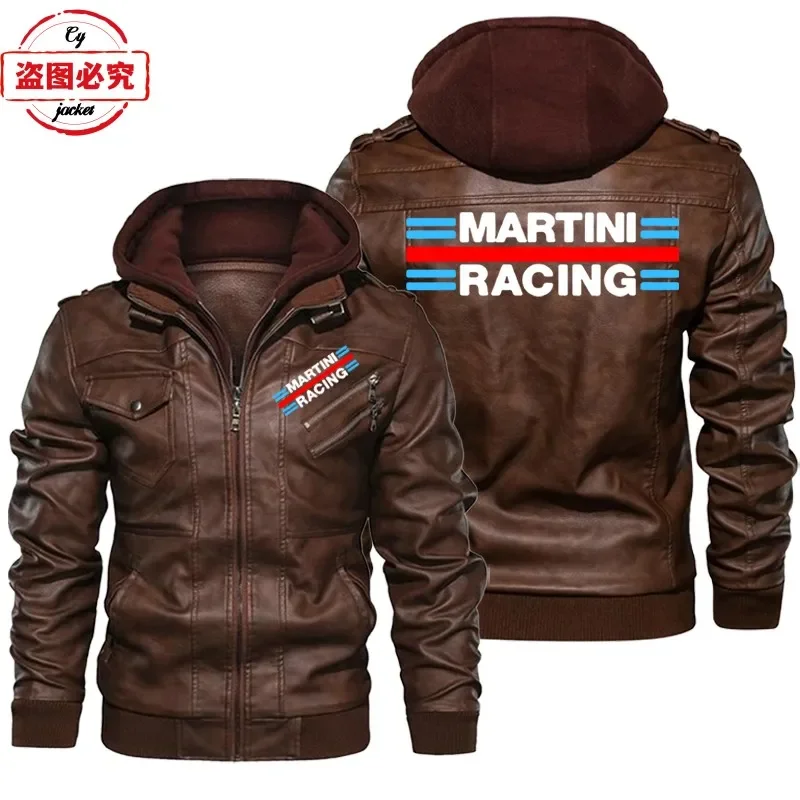 เสื้อแจ็คเก็ตหนังพียูพิมพ์ลายโ - Leather Work Jacket With Hood บทวิจารณ์และราคา