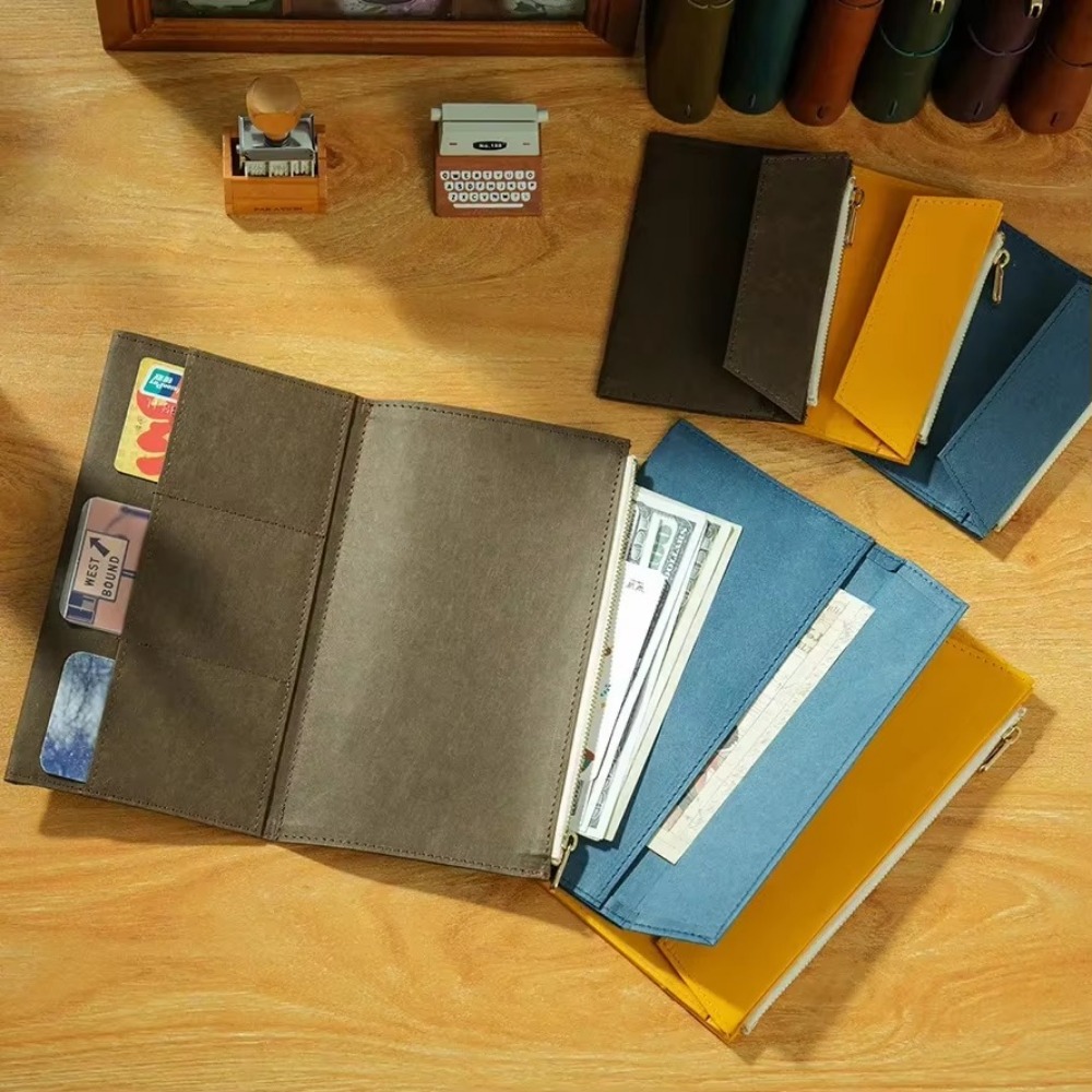 สมุดโน้ตปกหนังพร้อมซองกระดาษคร - Leather Work Diary บทวิจารณ์และราคา