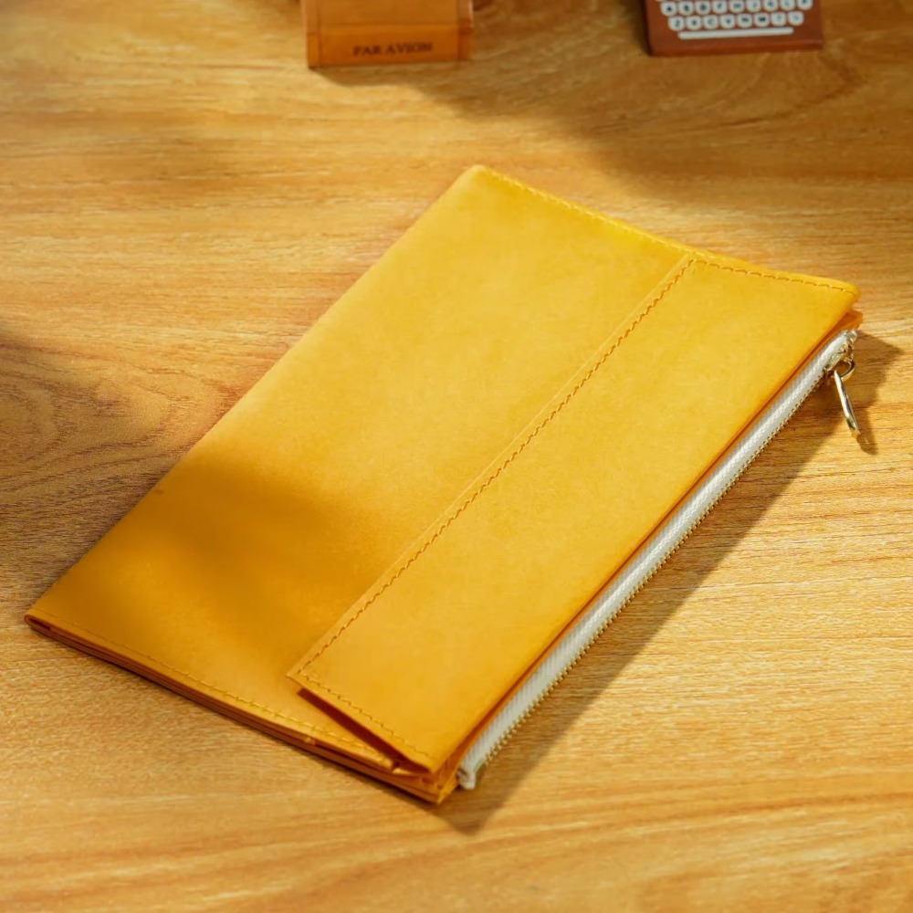 สมุดโน้ตปกหนังพร้อมซองกระดาษคร - Leather Work Diary บทวิจารณ์และราคา