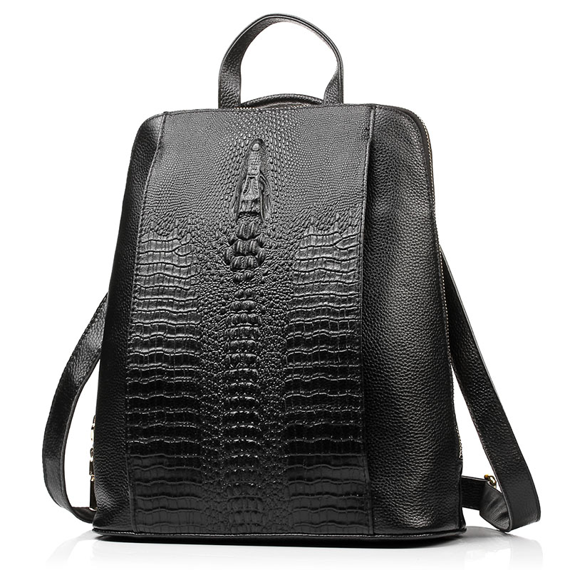 กระเป๋าเป้สะพายหลังหนังจระเข้ส - Leather Work Laptop Bag บทวิจารณ์และราคา